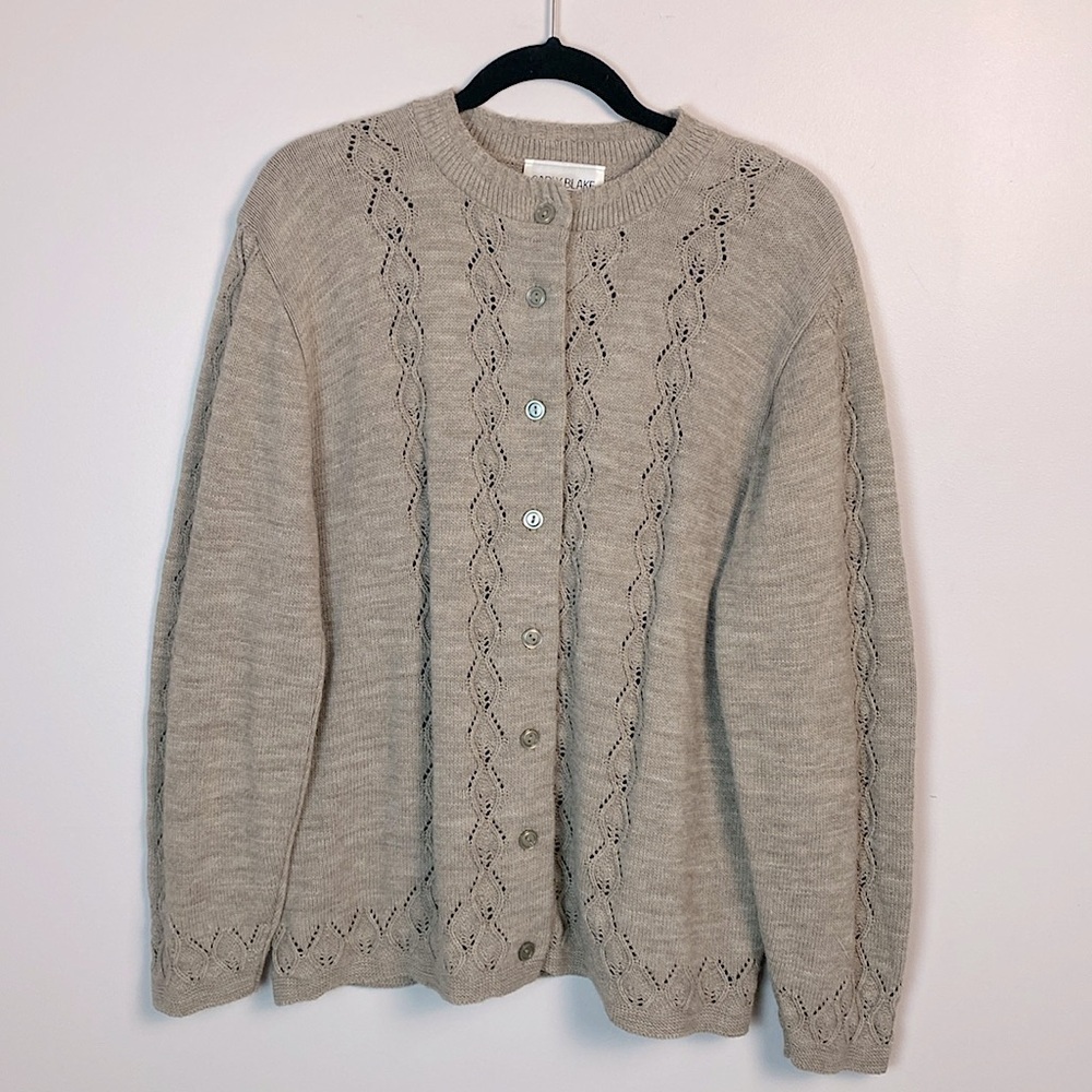 Carly Blake Knit Cardigan Sweater size 1X Made in USA